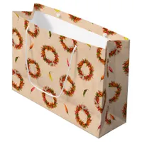 Southwest Chile Ristra Wreaths All Over Pattern Large Gift Bag