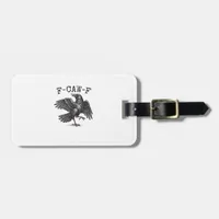 F-Caw-F Crow Pun Funny Bird Cawing Grunge Retro Cl Luggage Tag