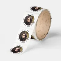 Modern Photo Personalized Round Return Address Classic Round Sticker