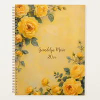 Roses Floral Spiral-Bound Planner Botanical Summer