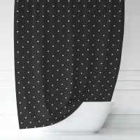 Black and White Polka Dots Shower Curtain