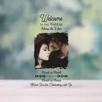 Hand in Hand, Heart to Heart | Photo Wedding Acrylic Sign