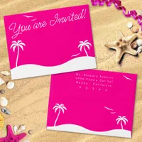 Teen Girl Hot Pink Summer First Period Party Envelope