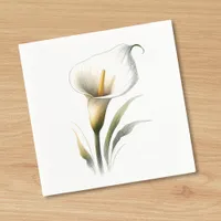 Elegant and Modern Calla Lily Chic Cocktail Napkins