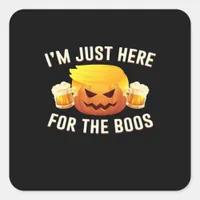 Trumpkin Just For The Boos Halloween Costume Square Sticker