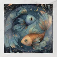 Pisces Fish Zodiac Astrology Celestial Birthday Trinket Tray
