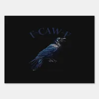 Crow, F-Caw-F Funny Bird Creative Casual Sign