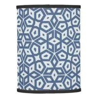 Blue Abstract Geometric Pattern Lamp Shade