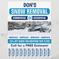 Snow Removal With Tear Off Strips Flyer