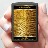 Stunning golden snake skin patterns zippo lighter