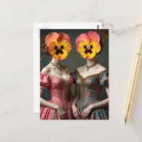 The Pansy Head Women Postcard
