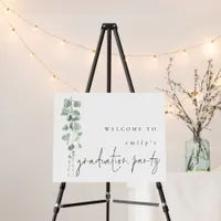 Modern Eucalyptus Name Welcome Graduation Foam Board