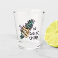 Halloween "Go smudge yourself" funny shot glass