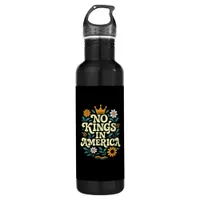 No Kings In America Since 1776 Groovy Style Stainless Steel Water Bottle