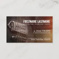 Strings Studio Grunge Guitar Business card