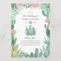 Watercolor Succulents Wedding Program