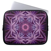 Purple Fractal Hexagon Star  Art Notebook Laptop Sleeve