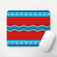 Southwest River Canyon Geometric Red Turquoise Mouse Pad