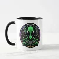 Stellar Button Smasher | Alien Playing Video Games Mug