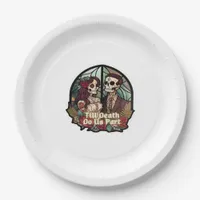 Valentines Till Death Do Us Part Classic Paper Plates