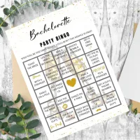 Glitter Bachelorette Bingo Party Game Challenge Invitation