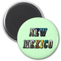 New Mexico Picture Text Magnet