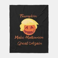 Trumpkin Pumpkin Halloween Design – Spooky Basic S Fleece Blanket