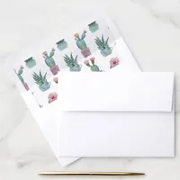 Rustic Blush Cacti Botanical Nature Desert Wedding Envelope Liner