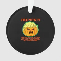 Funny Trumpkin Ornament