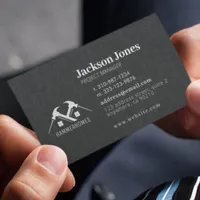 Black White Grey Home Repair Tools Business Cards 