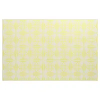 Yellow White Mediterranean Tile Pattern Fabric