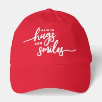 Cute Scribbled Paid in Hugs and Smiles Hat