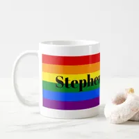 Rainbow Pride Flag Mug With Your Name