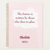 Blush pink inspirational quote 2026 planner