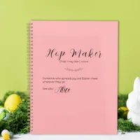 Personalized Pink Easter Bunny Planner - Hop Maker