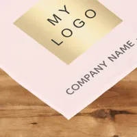 Rose gold blush business logo short table runner