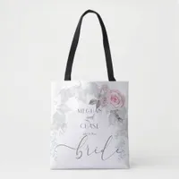 Beautiful Painted Pink Roses Bride BarefootBride™ Tote Bag