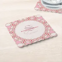 Sweet Love Hearts Lace Special Event Paper Coaster