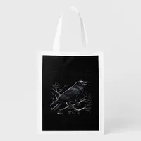 Crow, F-Caw-F Funny Bird Minimal Clean Grocery Bag