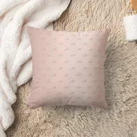 Rose gold blush monogram couple initials throw pillow
