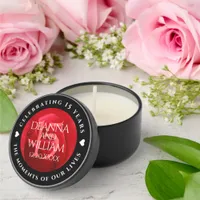 Elegant 15th Rose Wedding Anniversary Celebration Mini Candle Favors