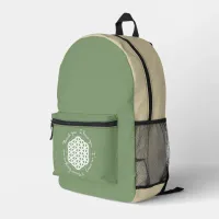 Flower of Life Ho'oponopono Printed Backpack