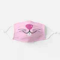 Cute Funny Pink Animal Bunny Face Adult Cloth Face Mask