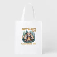 Let's Get Lit. Campfire Lit. Camping Lover Classic Grocery Bag