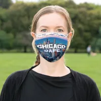 Chicago Safe City Skyline Adult Cloth Face Mask