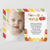 Twotti Frutti Fruity Fun Second Birthday Party Thank You Card