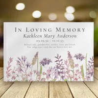 In Loving Memory Wildflower Memorial Funeral Guest Book