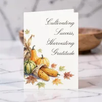 Watercolor Harvest Business Client Thanksgiving Card