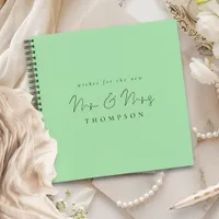 Modern Script Mr Mrs Caledon Wedding Guest Book