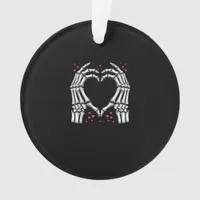 Skeleton Hand Heart Valentines Day Funny Couple Ornament